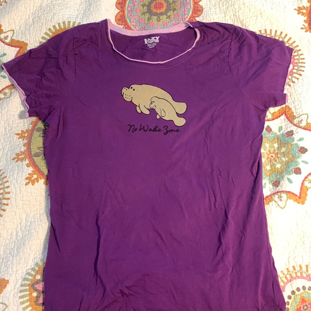 Lazy one manatee pajama shirt